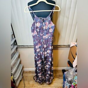 Romeo Juliet Purple Floral Sleeveless Dress Skort Size Small